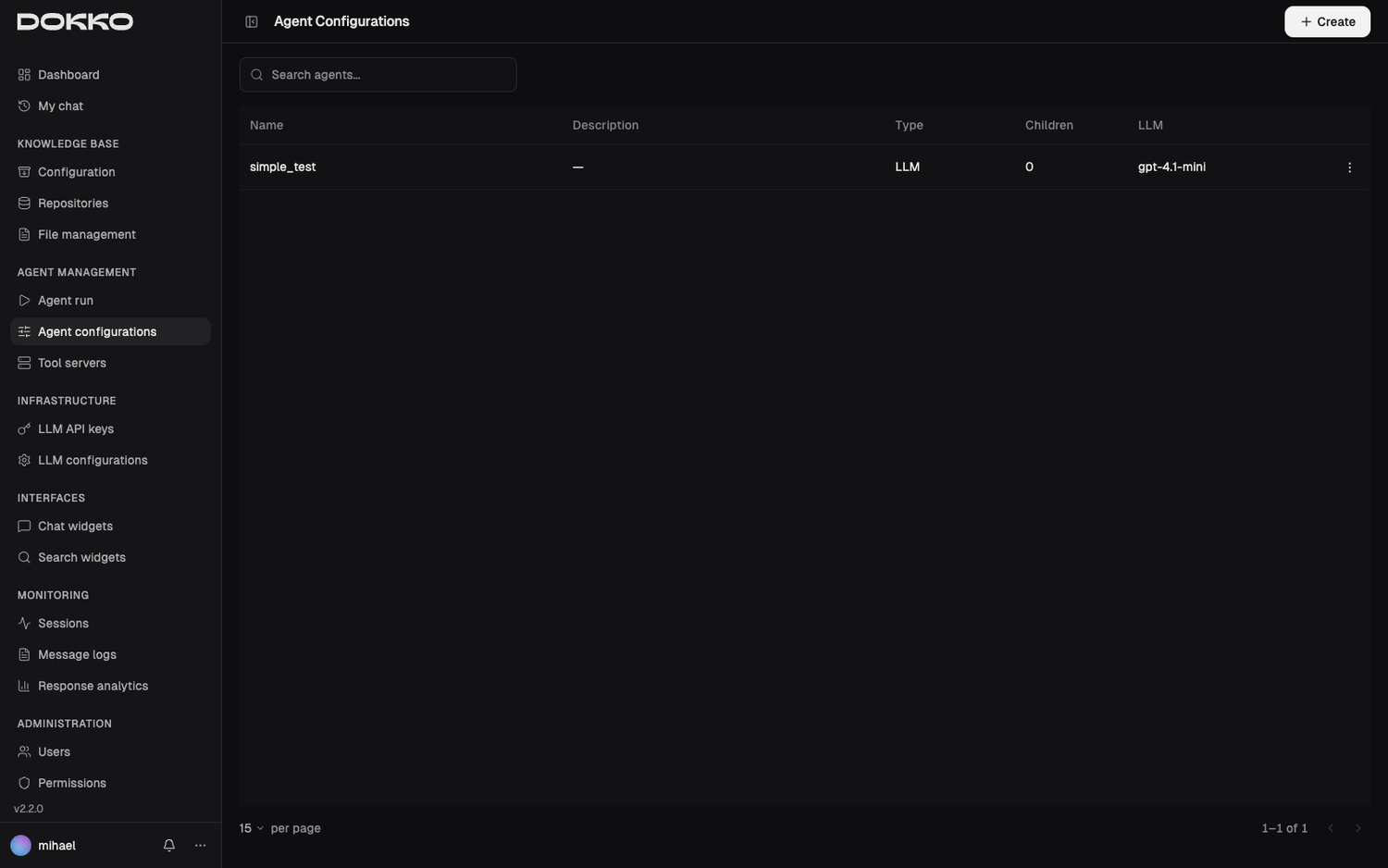 Agent configurations